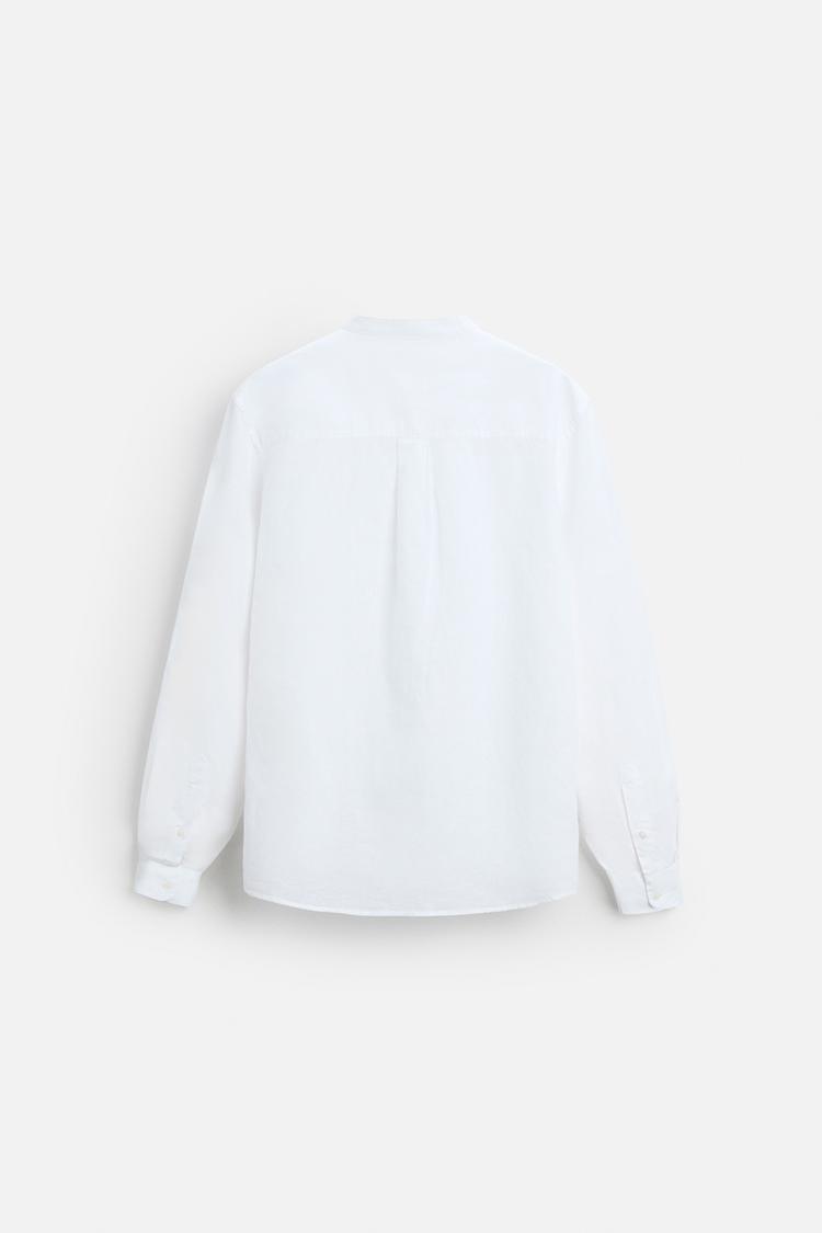 Zara mandarin collar linen shirt