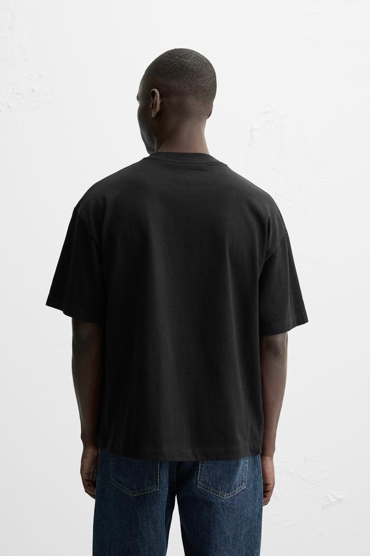 ZARA BASIC HEAVY WEIGHT T-SHIRT black