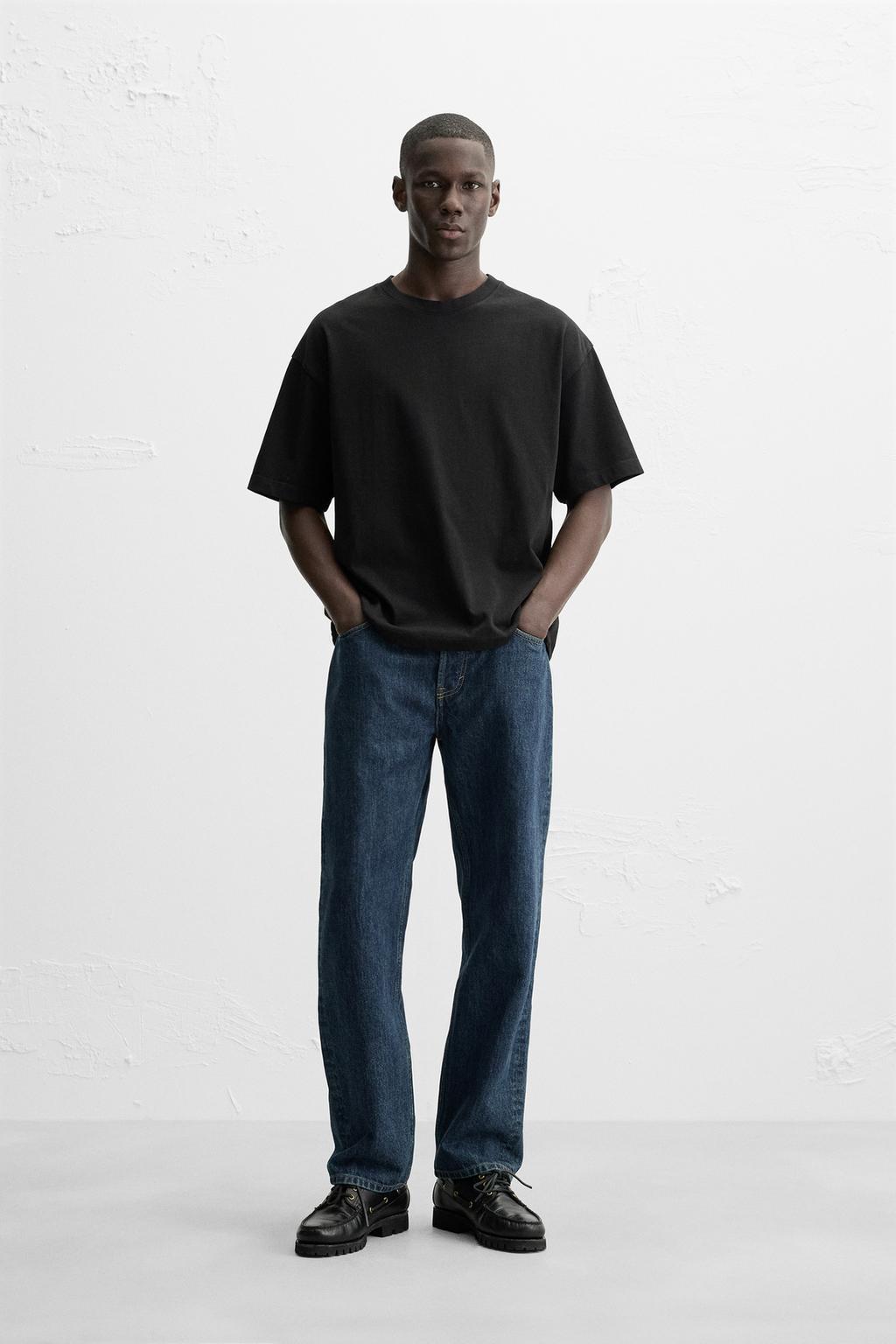 ZARA BASIC HEAVY WEIGHT T-SHIRT black