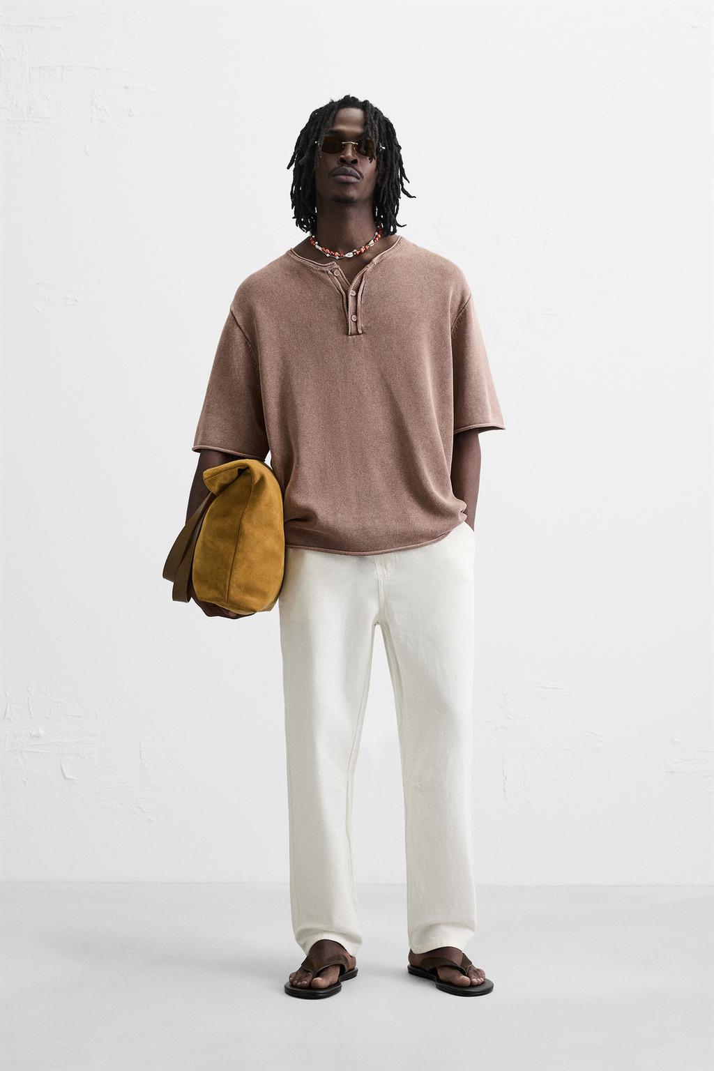 ZARA COTTON - TROUSERS
