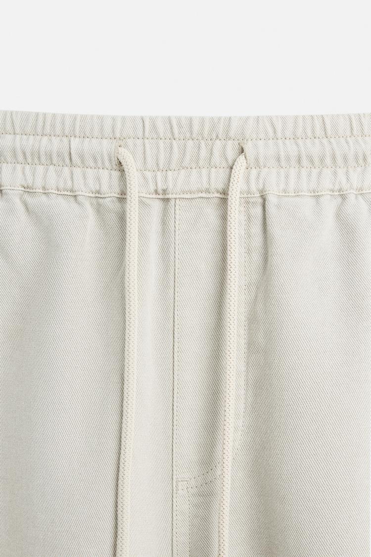 ZARA COTTON - TROUSERS Light grey