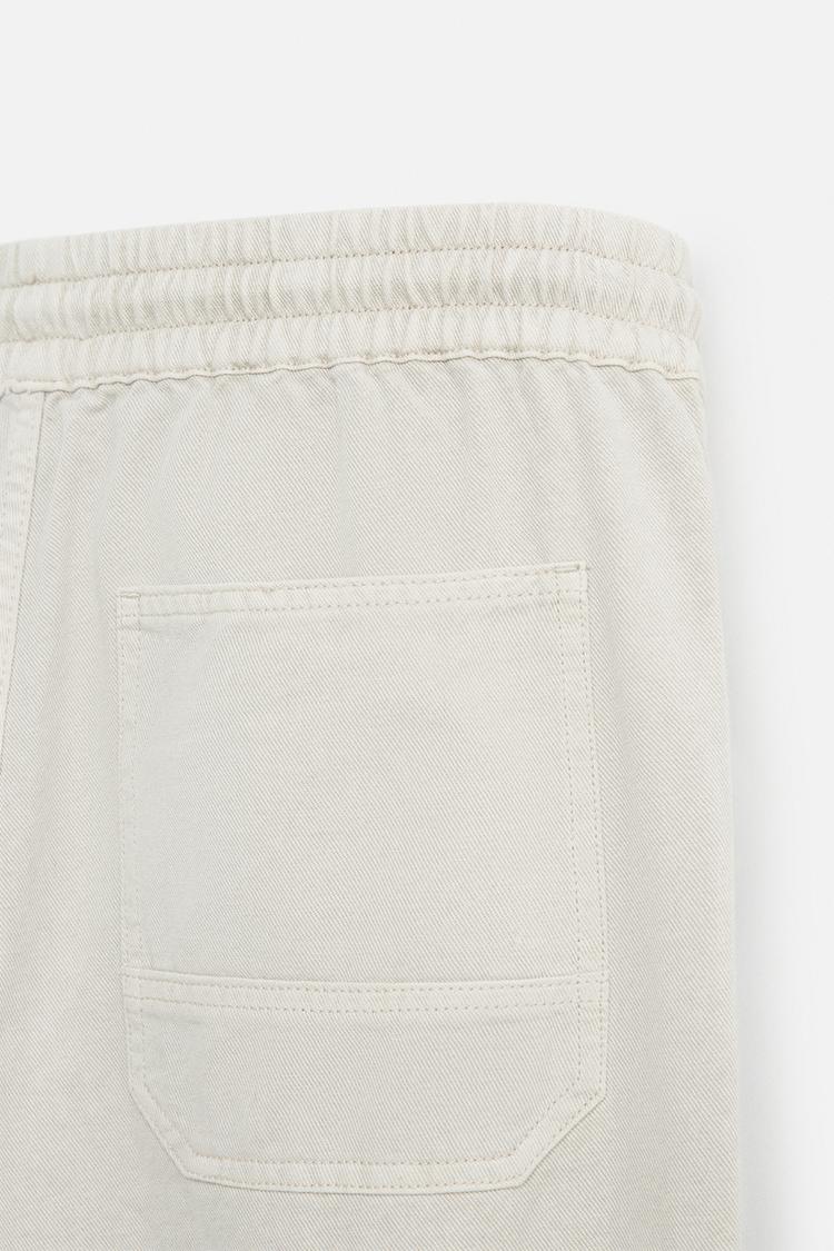 ZARA COTTON - TROUSERS Light grey