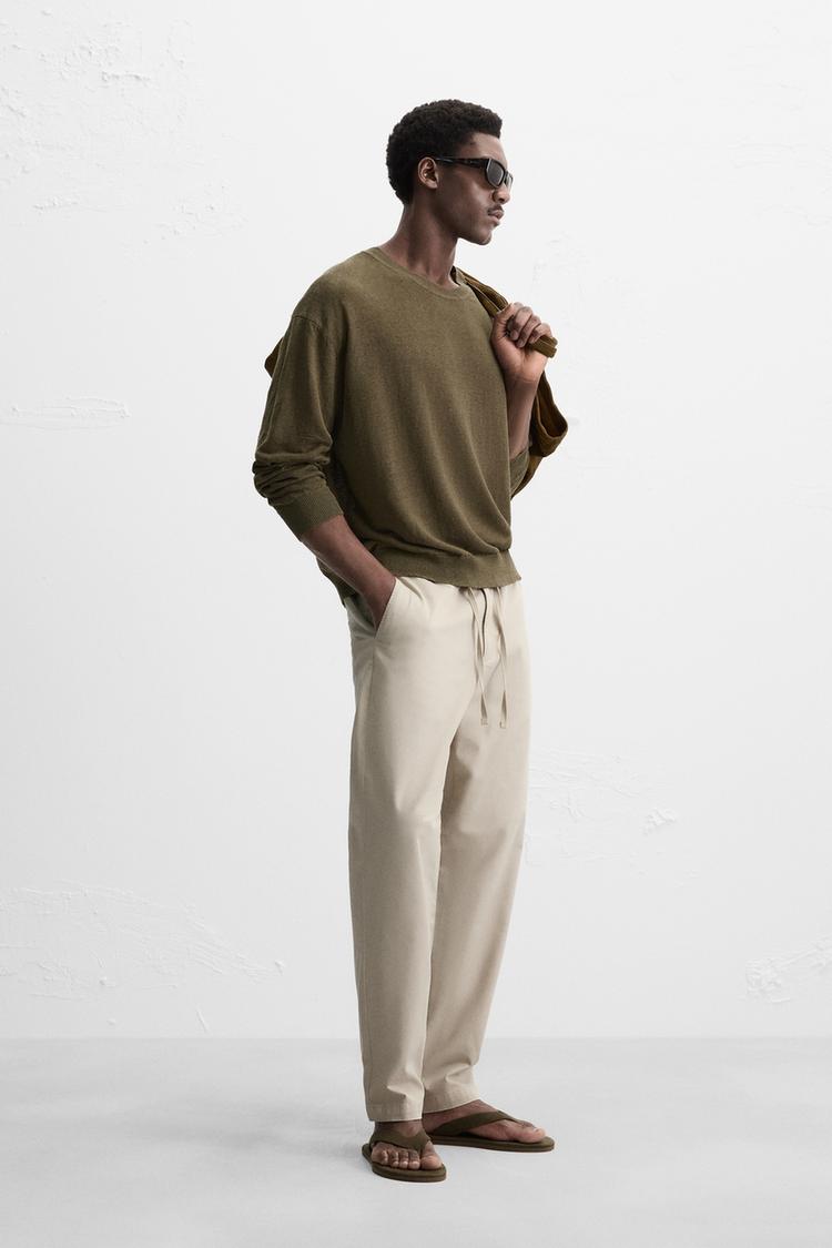 Zara linen slim fit jogger
