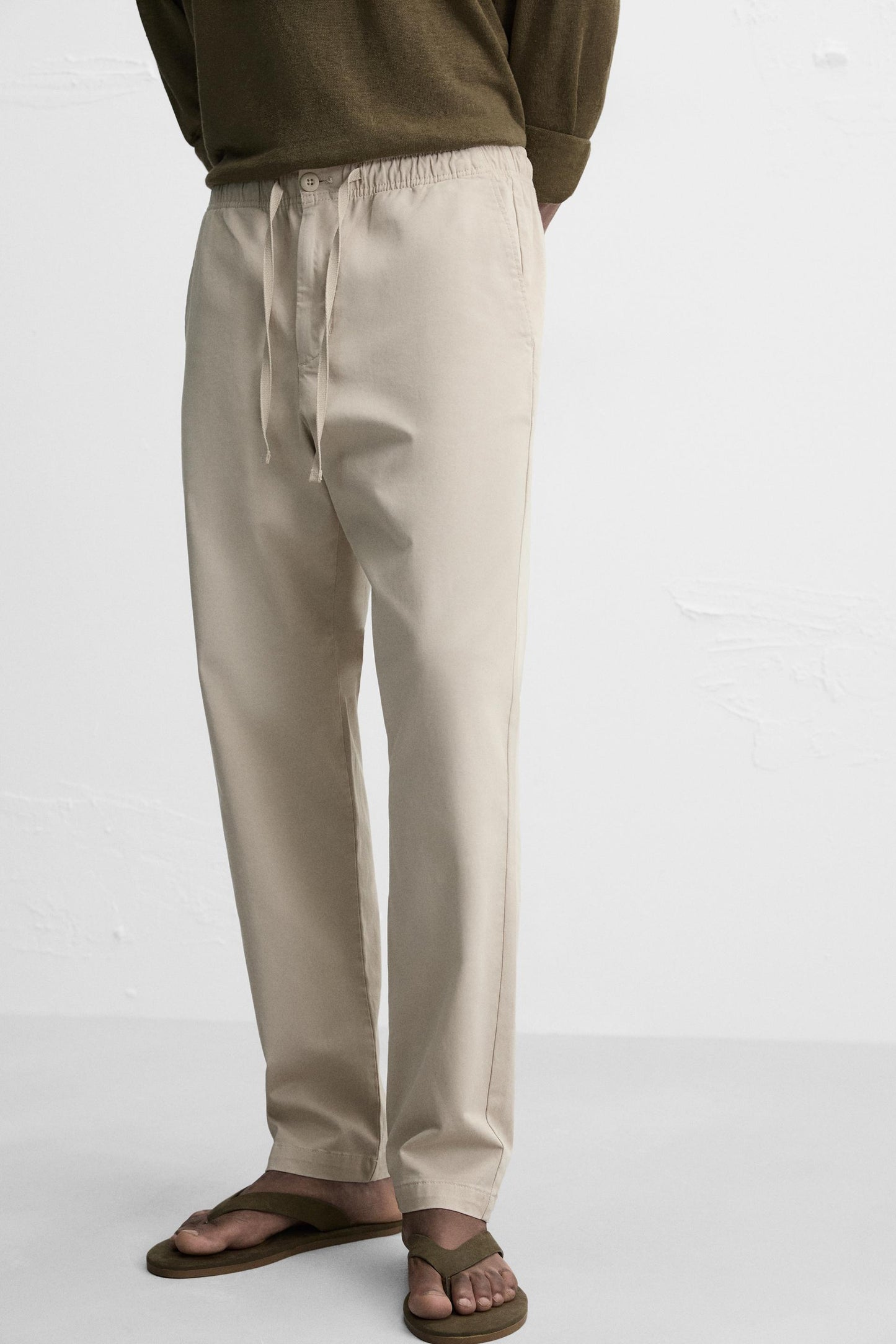 Zara linen slim fit jogger