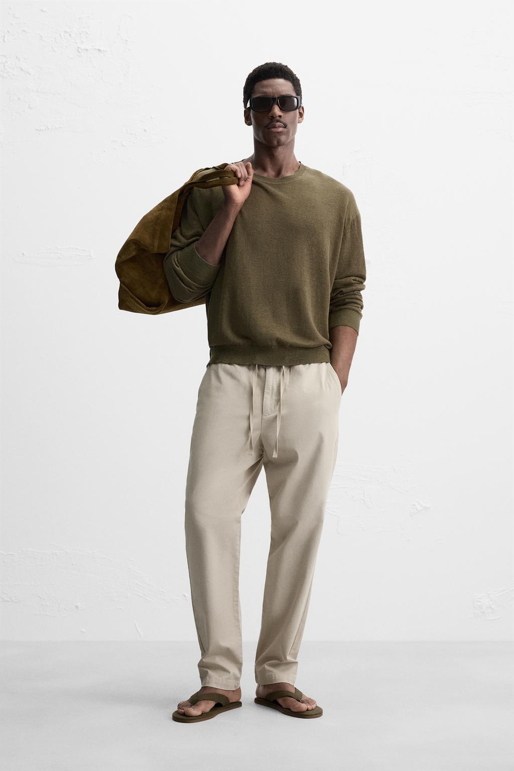 Zara linen slim fit jogger