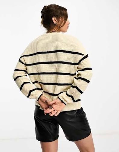 Only crewneck stripped sweater women