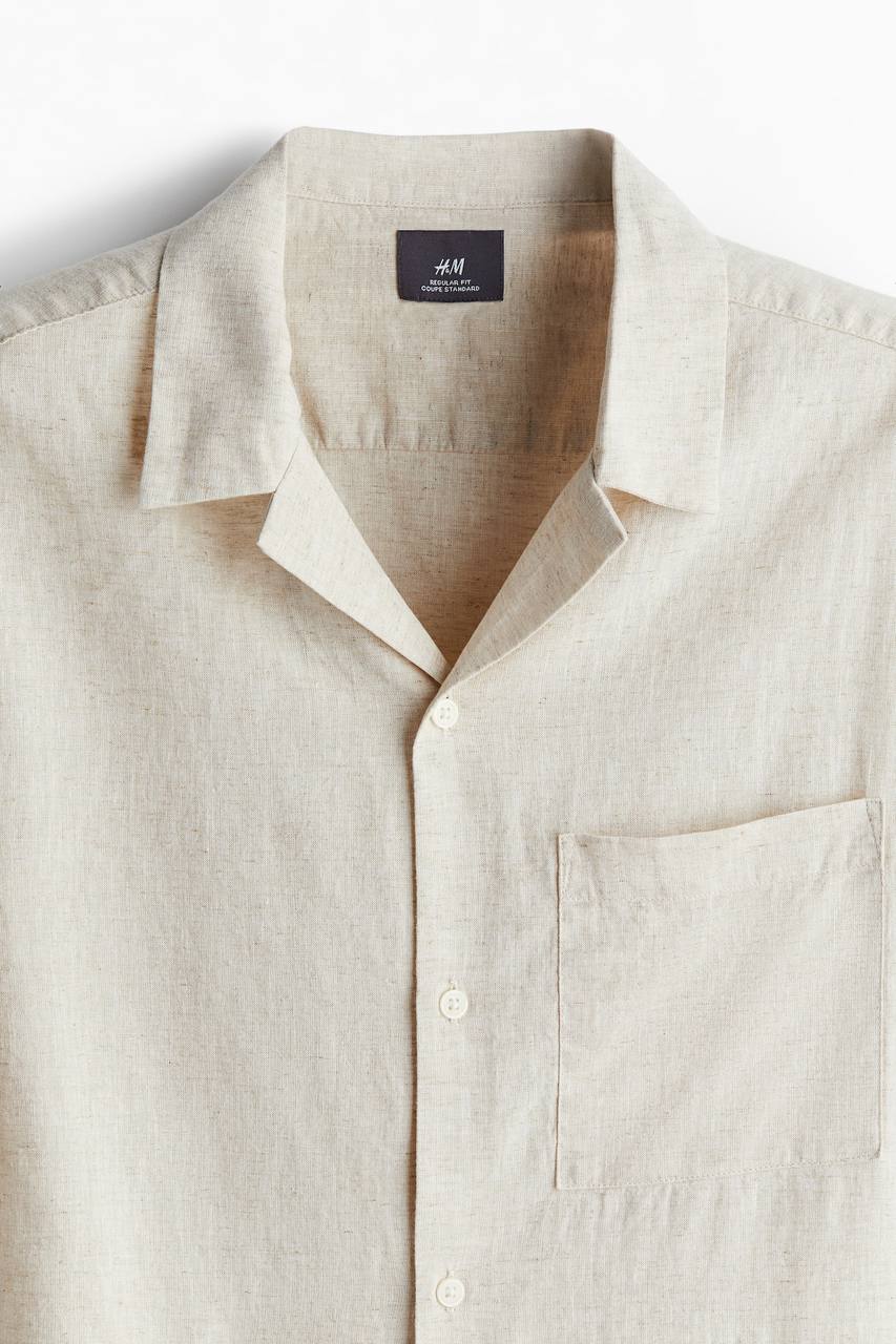 H&M short sleeve linen shirt