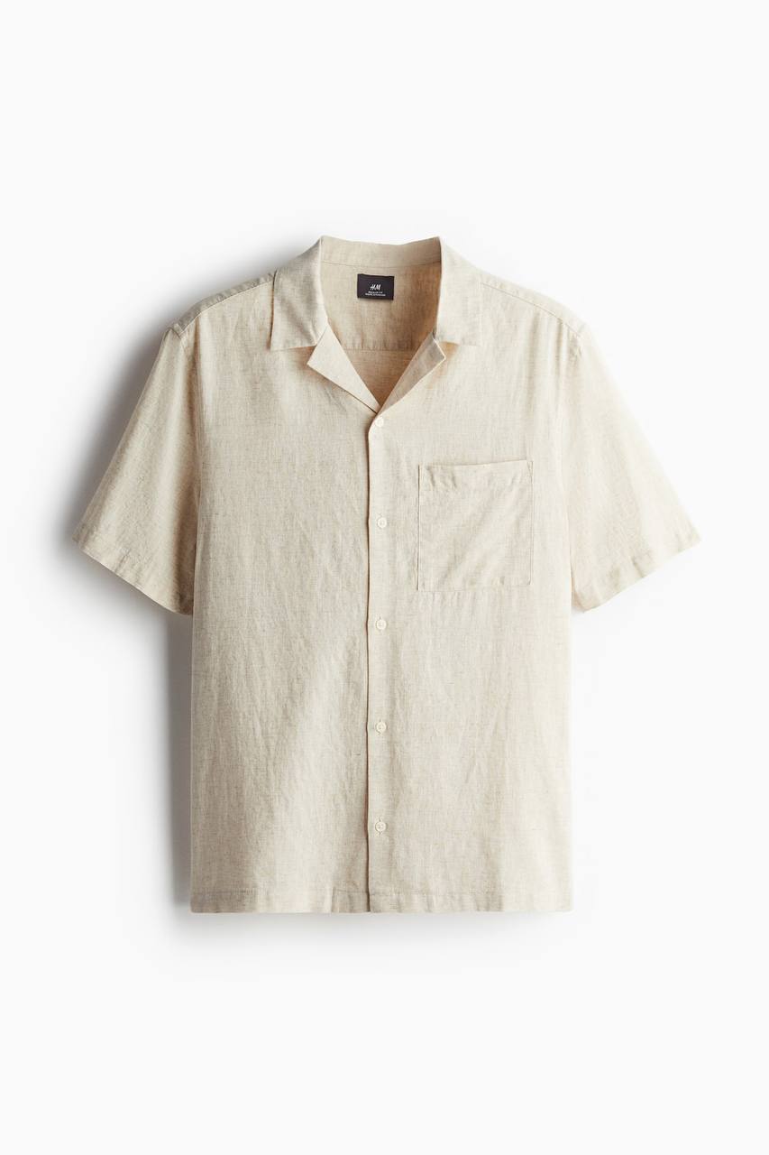 H&M short sleeve linen shirt