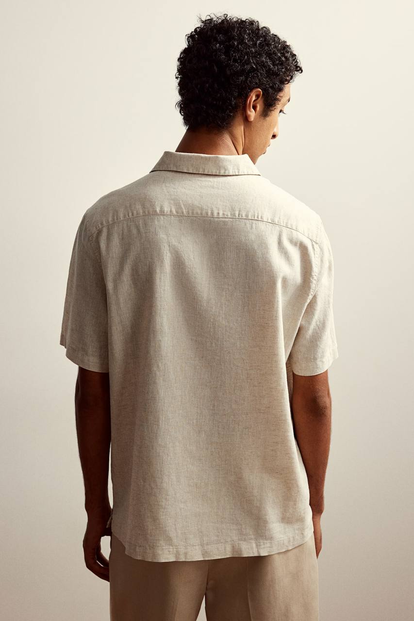 H&M short sleeve linen shirt