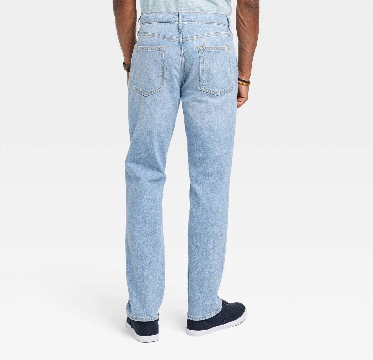Smog slim straight fit blue jeans