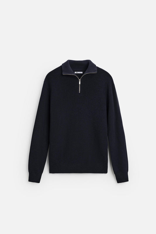 Pull&Bear Quarter Zip (NAVY)