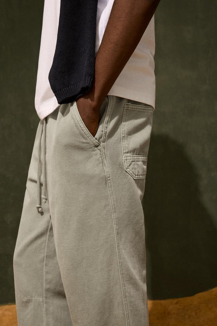 ZARA  COTTON - TROUSERS