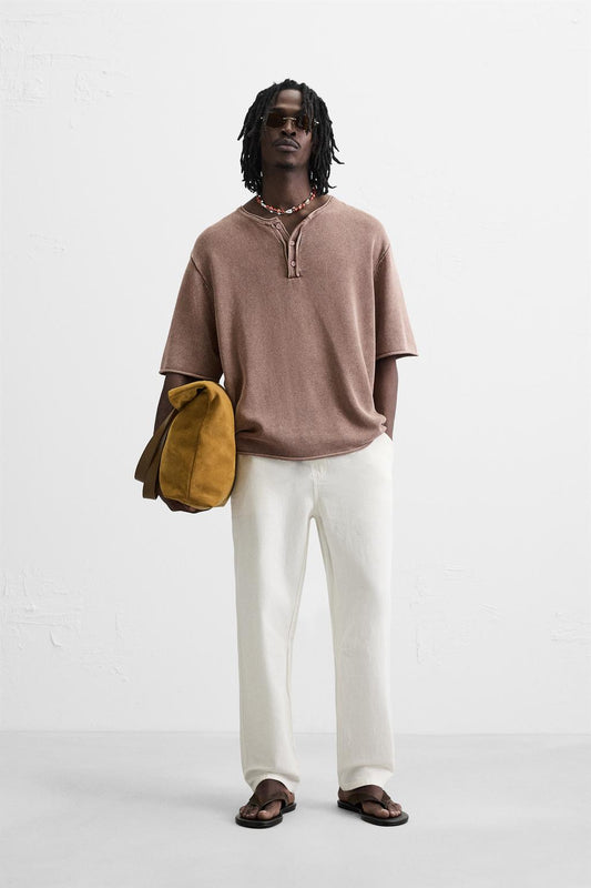 ZARA  COTTON - TROUSERS