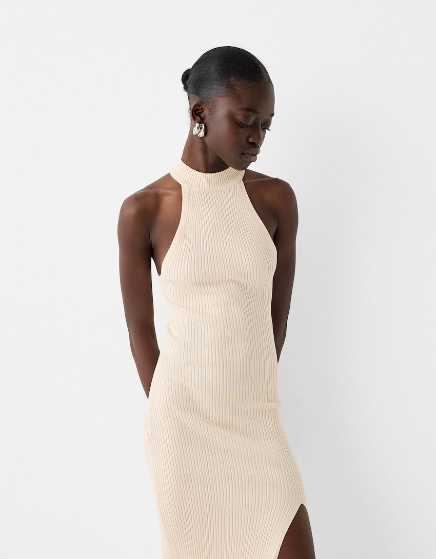 Bershka knit plain dress