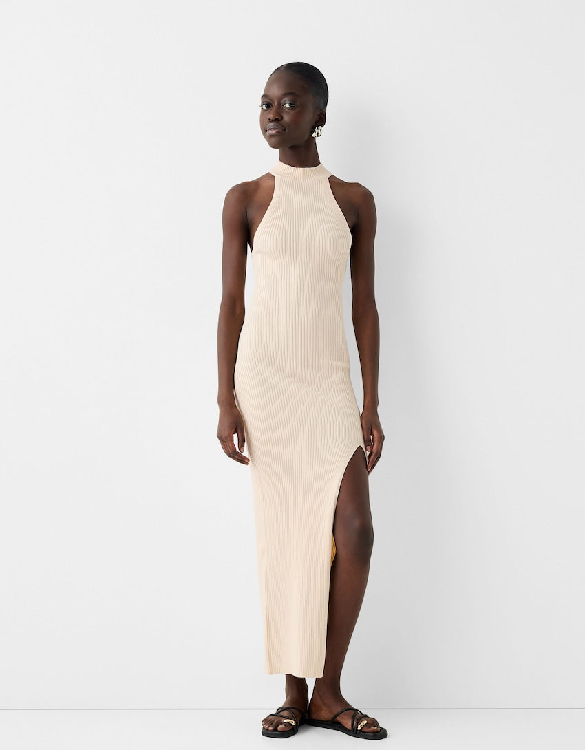 Bershka knit plain dress