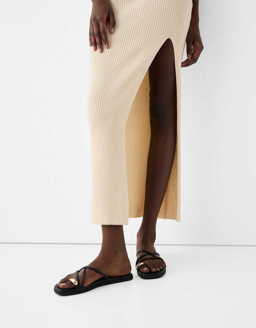 Bershka knit plain dress