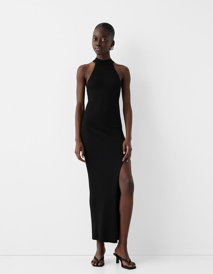 Bershka knit plain dress
