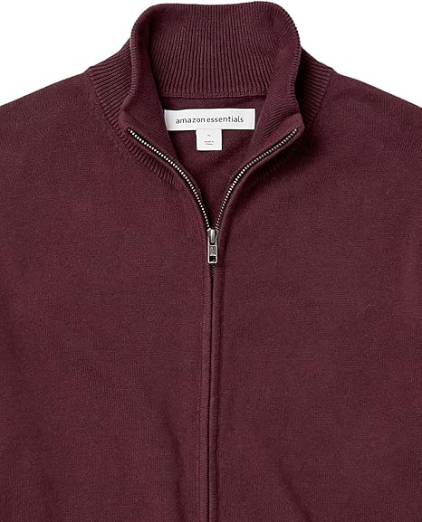 Amazon Essentials Men's Full-Zip Cotton Sweater