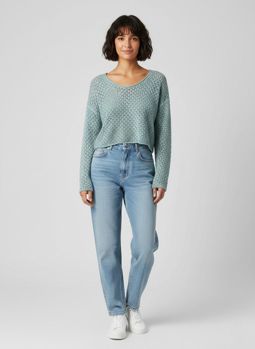 Only knitted crewneck sweater