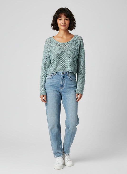 Only knitted crewneck sweater