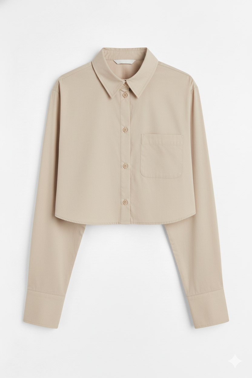 H&M cropped shirt women