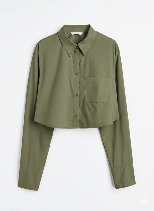 H&M cropped shirt women