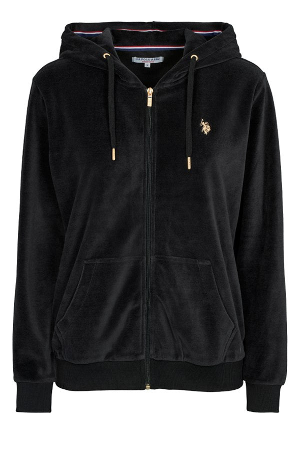 U.S POLO velour zipper hoodie