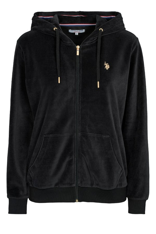 U.S POLO velour zipper hoodie