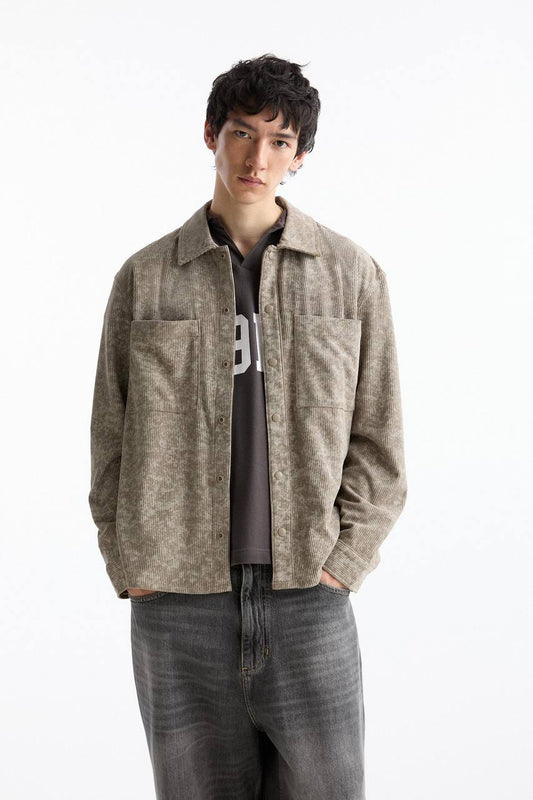 Pull&Bear Velvet Padded Jacket