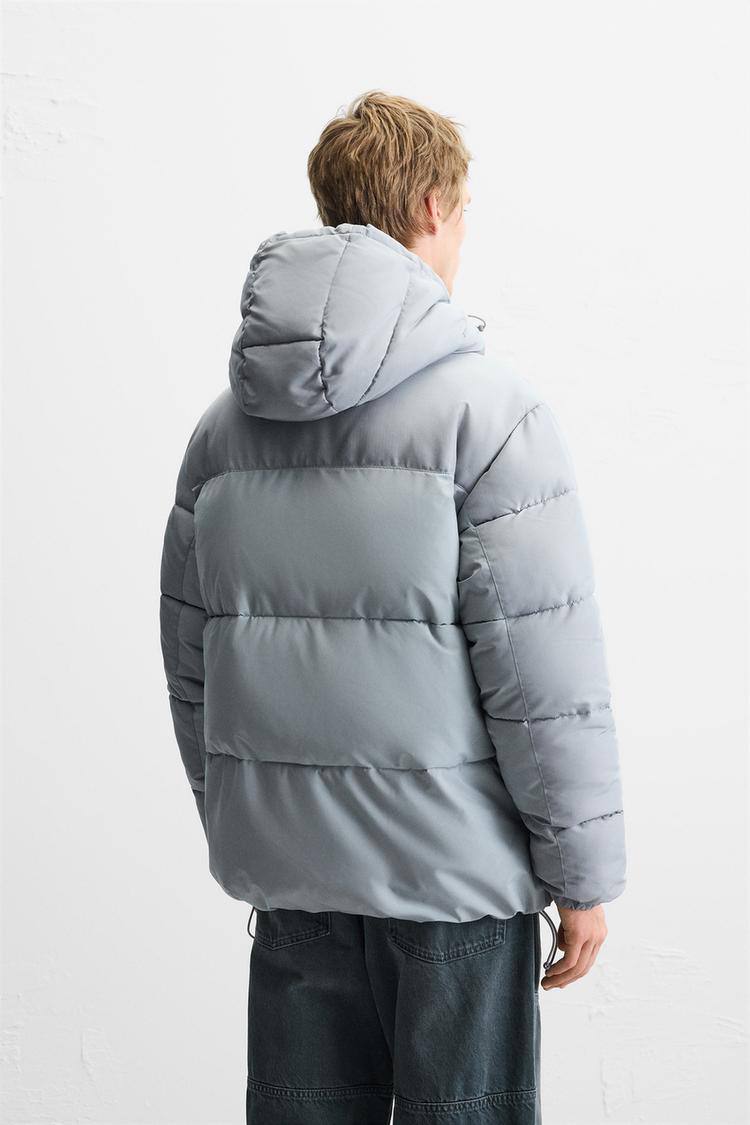 Zara Men’s HOODED QUILTED JACKET