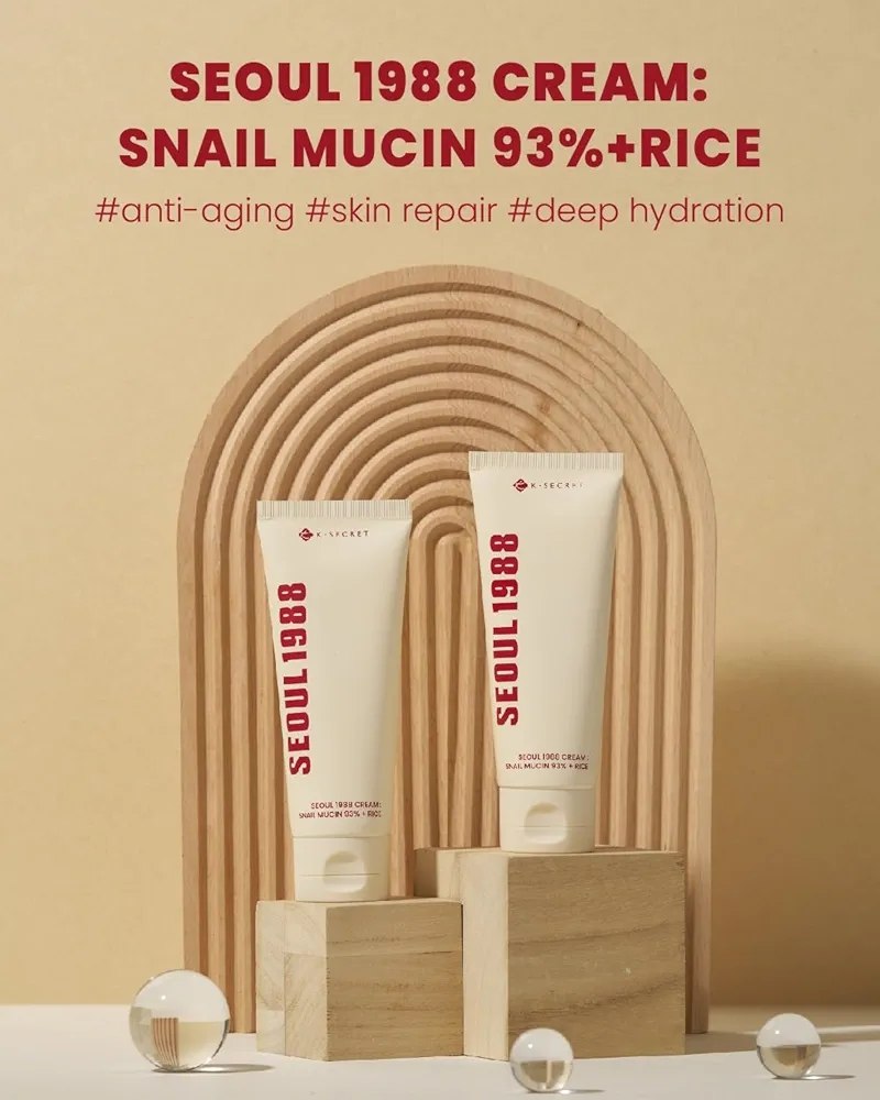 K-Secret Seoul 1988 Cream Snail Mucin 93% + Rice 100ml