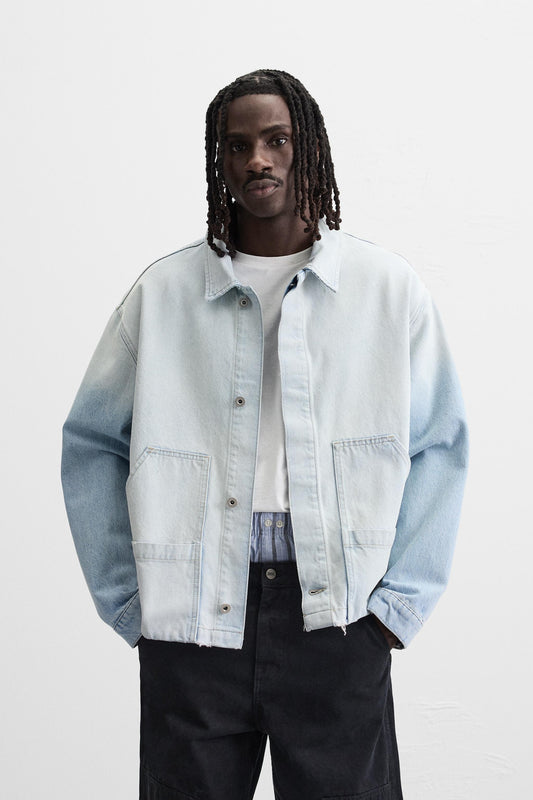 Zara DENIM JACKET WITH POCKETS