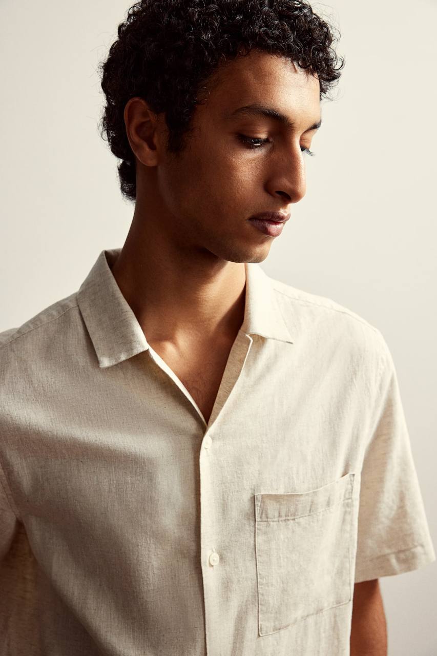 H&M short sleeve linen shirt